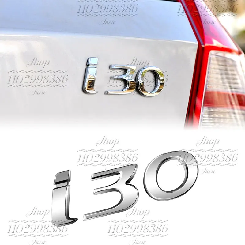 ثلاثية الأبعاد كروم سيارة معدنية التصميم رسالة شعار الخلفي الجذع ديكور لشركة هيونداي I10 I20 I30 I40 شعار اسم ملصق الملحقات