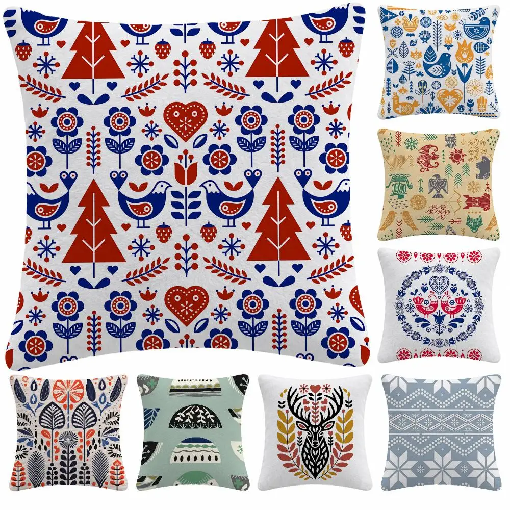 Style Nordic N-Nordic Cushion Cover Soft Plush Decorative Sofa Bedroom Living Room Car Dorm Home Decor Gift