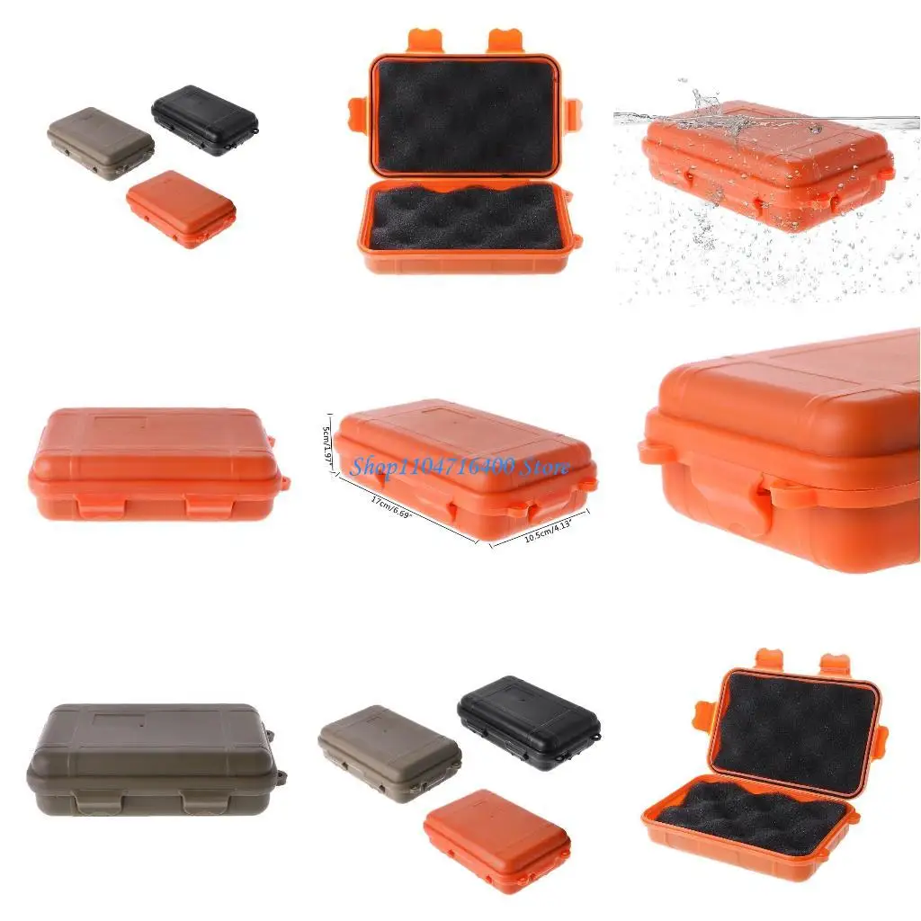 

y1gd Outdoor Shockproof Box Protective Waterproof Boxes Tool Box Matches for Case Holder For Storage Tool Travel Sealed C