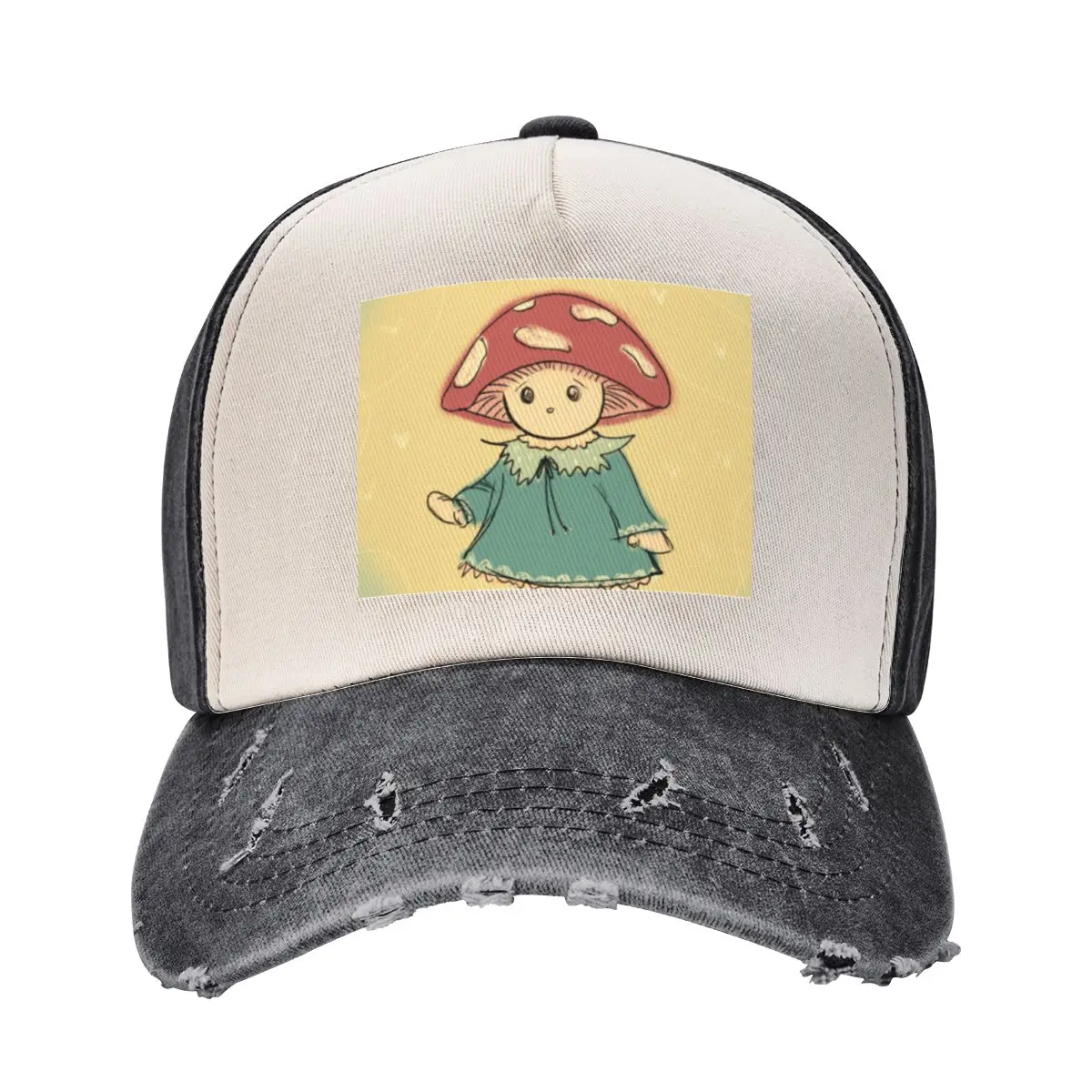 Mushroom Cutie - Sweet Little Garden Spirit - Inner Child Art Baseball Cap Dropshipping dad hat Caps Male Women's