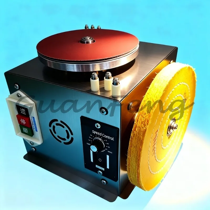 220V electric mini desktop edge grinder, variable speed self-adhesive disc sanding machine with sanding roller