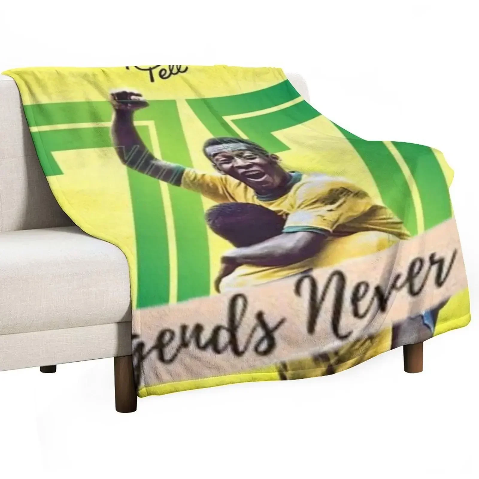 Signed Pele Shirt Throw Blanket All Season Soft Lightweight Blanket for Home