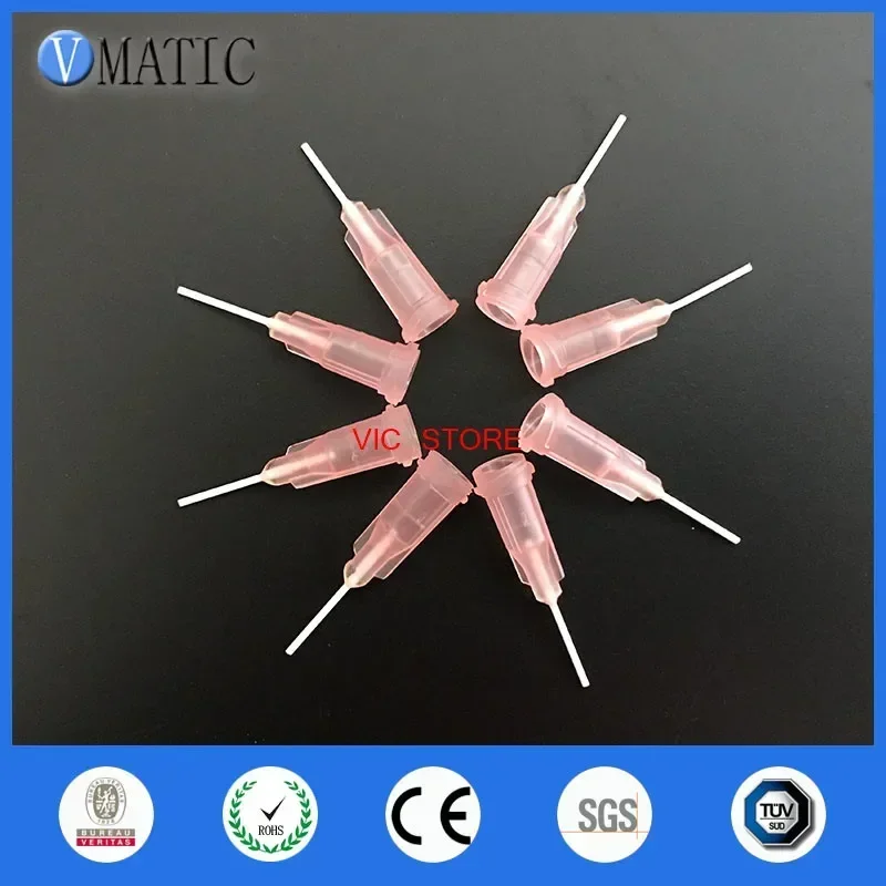 Free Shipping 100Pcs 20G Pink 0.5'' Pp Flexibility Dispensing Needle Tips 1/2 Inch