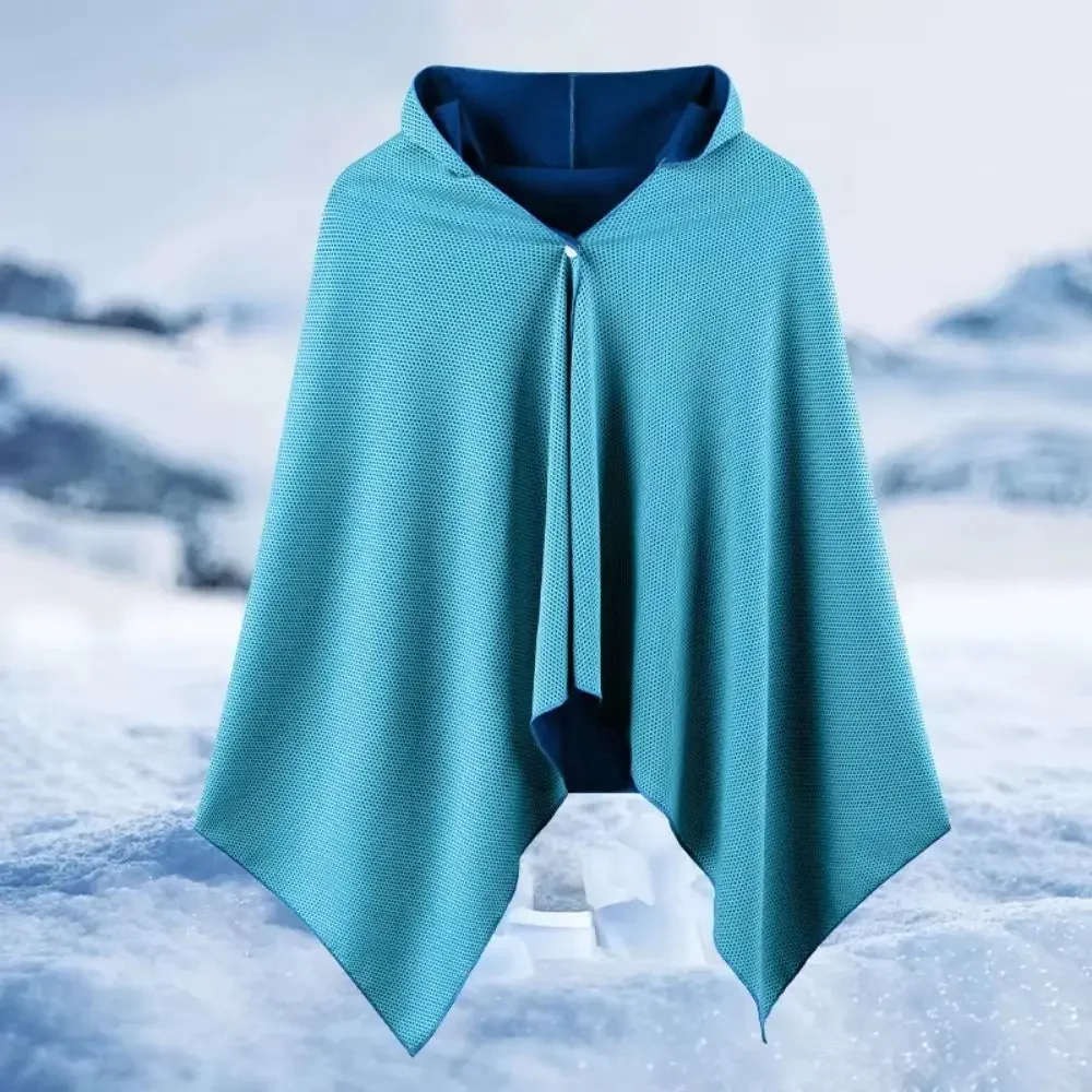 Creative Sun Poncho Breathable UV Protection Beach Hooded Cloak Quick Drying Sweat Absorbent Cooling Shawl Beach Activities