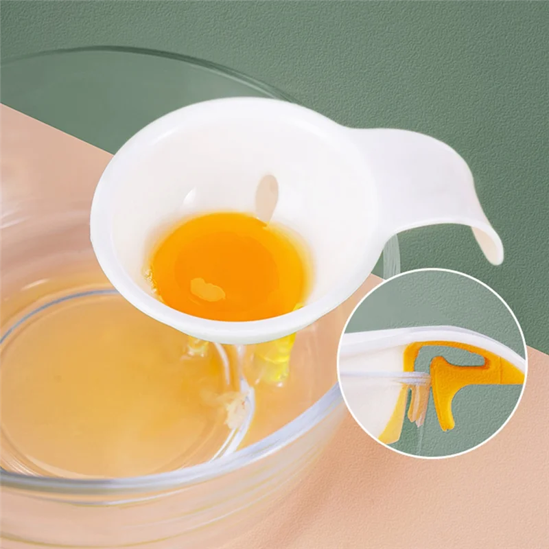 ABJO-5Pcs Separador de yema de huevo y clara de huevo, Gel de silicona, filtro de concha de clara de huevo, suministros de cocina para hornear, mano de obra fina