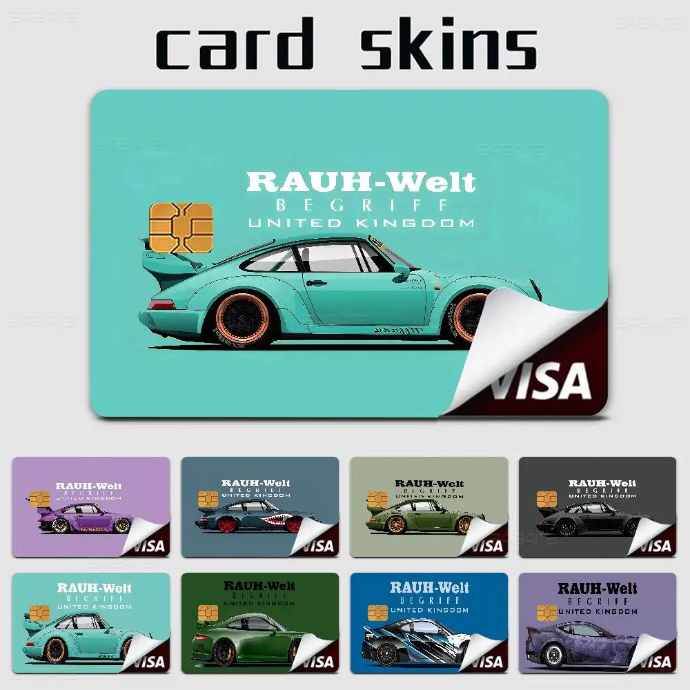 Japan Sports Car Jdm RWB 911 964 933 Painted Film Skin Sticker Tape For Bank Credit Debit Card Personalized Protection Stickers