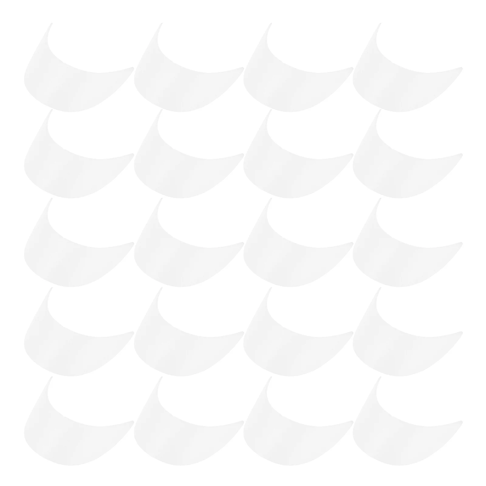 

20 Pcs Children Plastic Hats Hat Brim Accessories 15 4x5 2cm White Baseball Cap Inserts Sun Protection Material