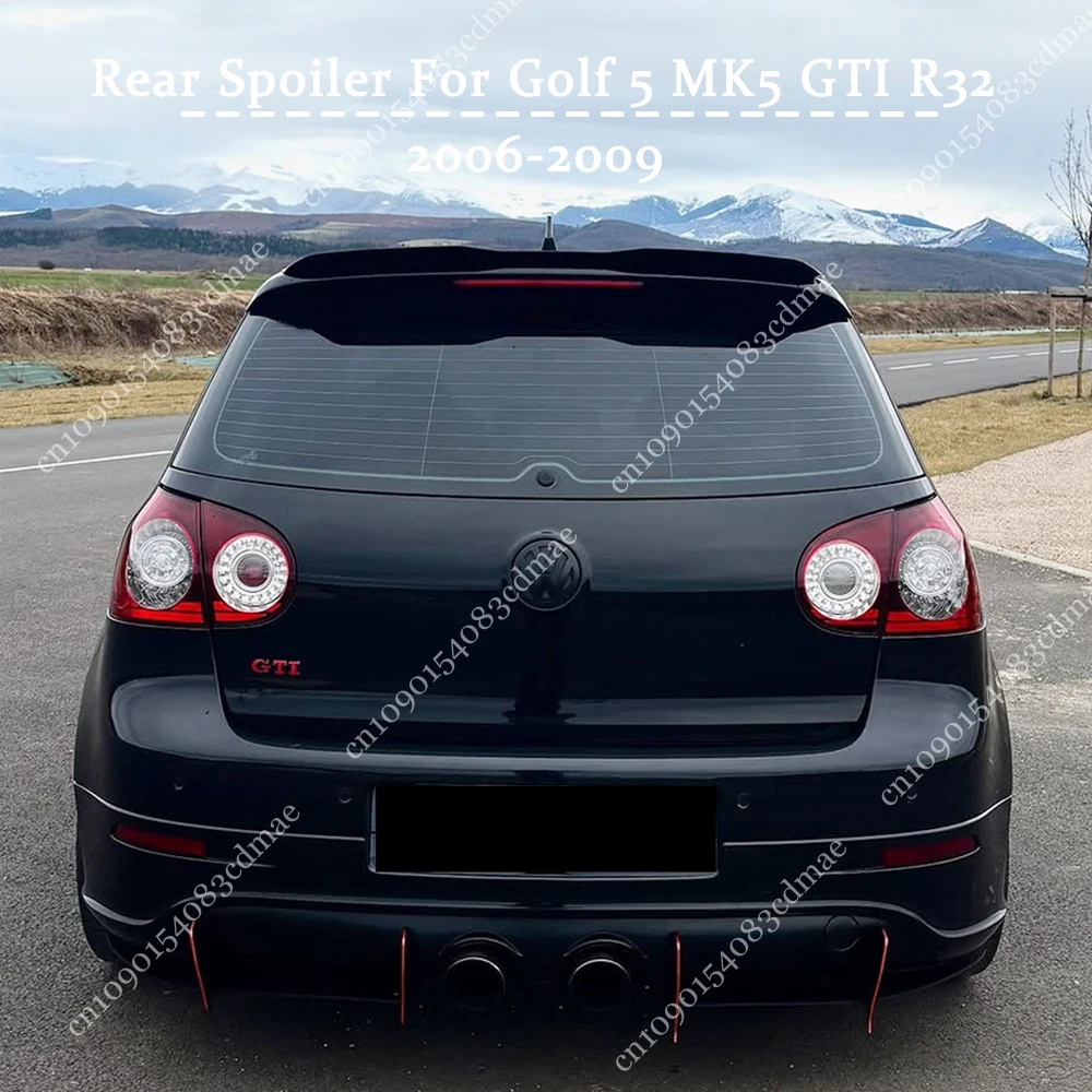 Hinten Stamm Dach Spoiler Flügel Für Volkswagen Golf 5 MK5 GTI R32 R Fließheck 2006-2009 Schwanz Flügel boot Lip Caps Dekoration Körper Kit