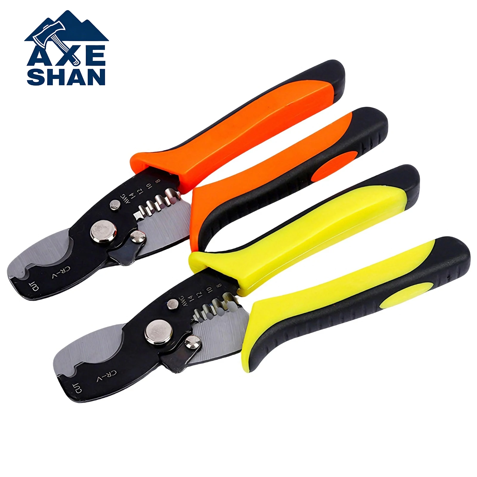 Dual‑Use Wire Stripper & Cable Cutter Non‑Slip TPR Handle for AWG 8‑14 Wire Stripping Cutting Electrical Repair Pliers Hand Tool