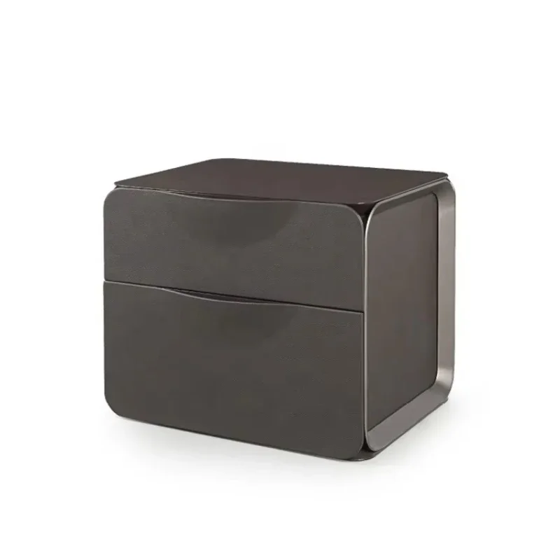 

Luxury Bedroom Bedside Table High-end Modern Metal Side