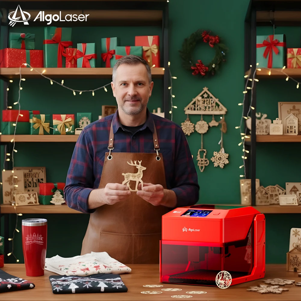 

AlgoLaser 10W 5W 3W Smart Engraving Machine ALGOOS 2.6 Closed Box Machine Handwriting Screen for Christmas Gifts Decorations