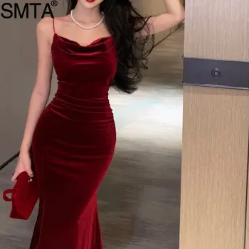 10 best sales Vestido vermelho com fenda alta - №10