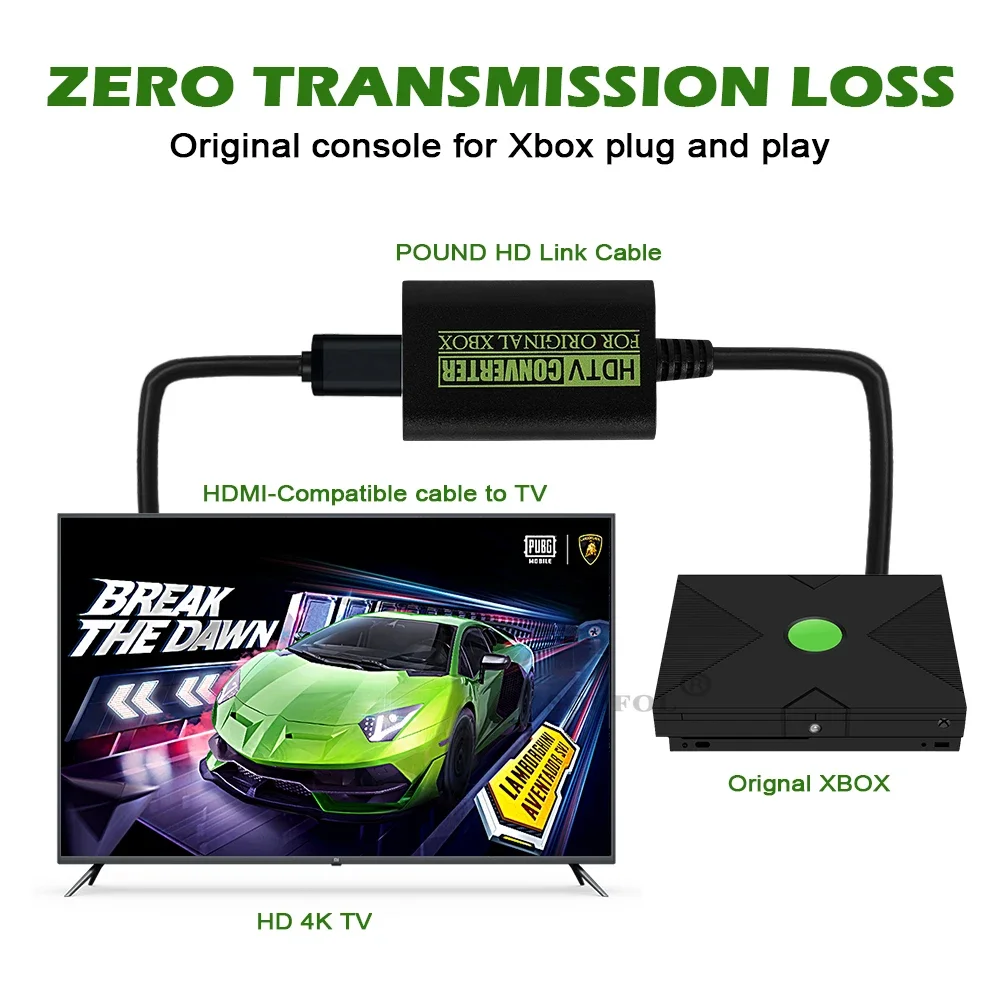 محول صوت فيديو رقمي لأجهزة إكس بوكس ، محول ، HDTV ، جهاز عرض ، تلفزيون ، إكس بوكس ، 1080i ، وشاشة P ،