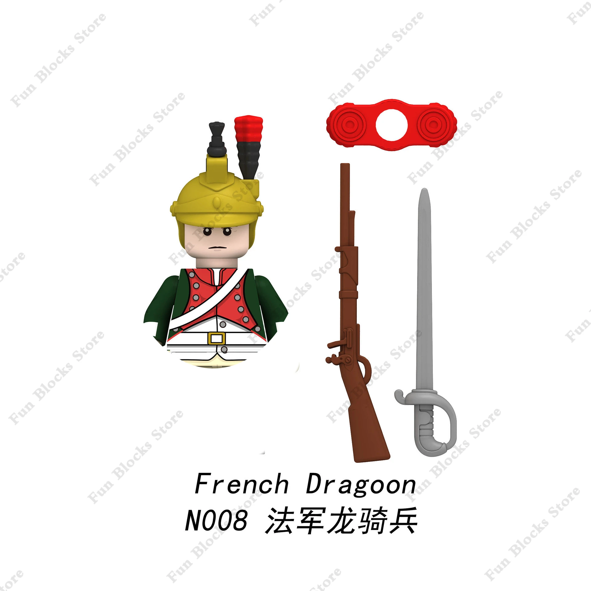 Military Mini Action Doll Napoleonic Wars Building Blocks Figures French Army Soldier Bricks Dragon Knight Infantry Cavalry Toys