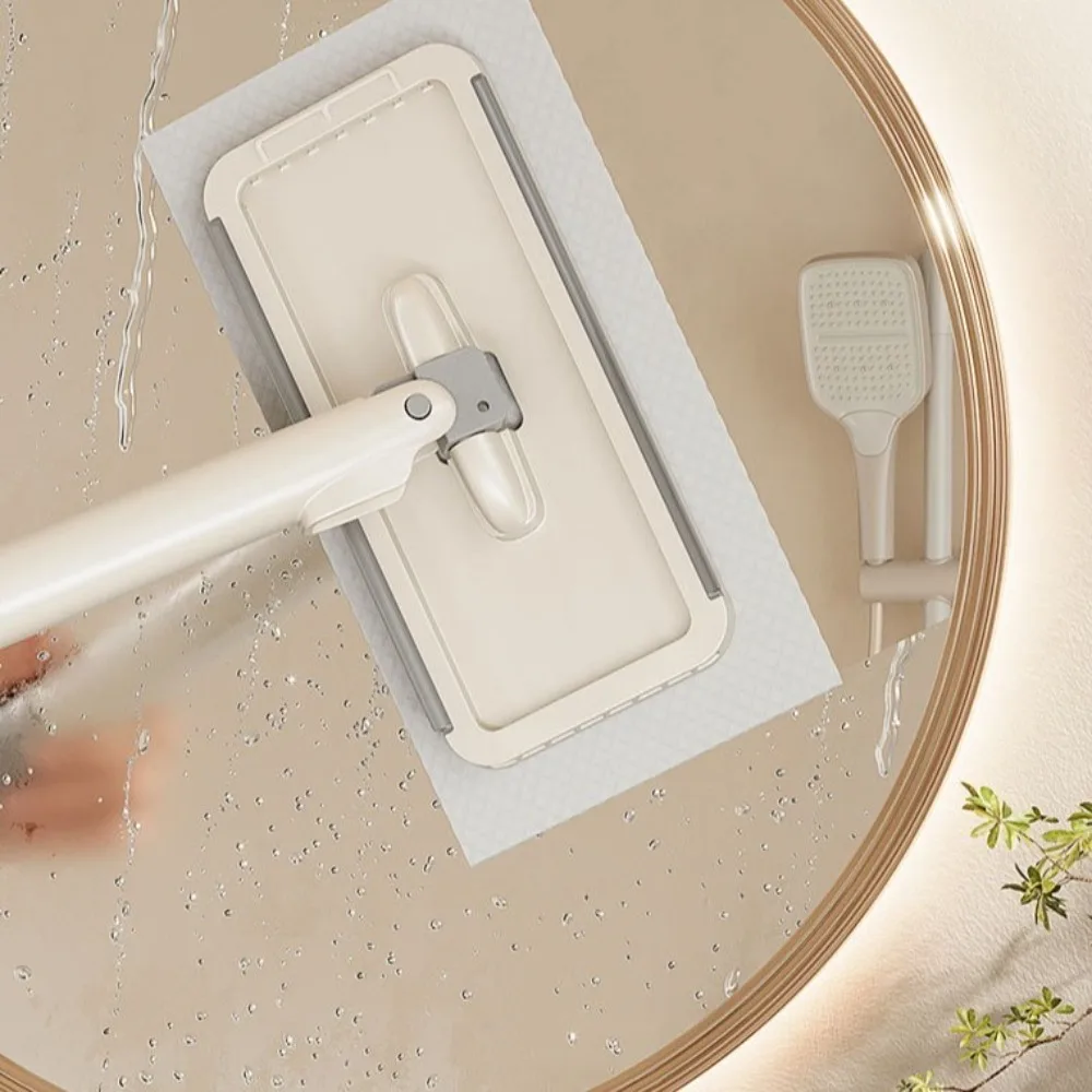 

Multi-function Hands-Free Mini Mop Portable with Scraper Face Towel Small Mop Stickable Plastic Handheld Clean Mop Kitchen