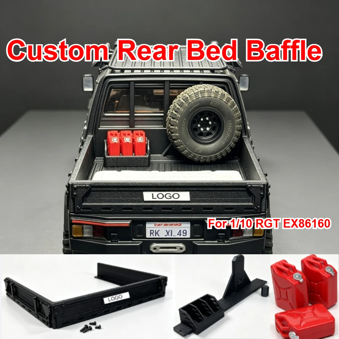 RC Off Road Car Simulated Rear Bed Baffle Custom Model Number For 1/10 RGT EX86160 Decorative Styling Decor Upgrade Accessories
