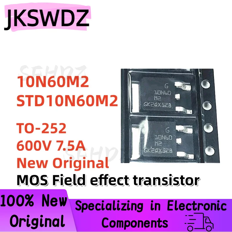 10-50PCS Brand New Original 10N60M2 STD10N60M2 TO-252 600V 7.5A MOS Field effect transistor In Stock