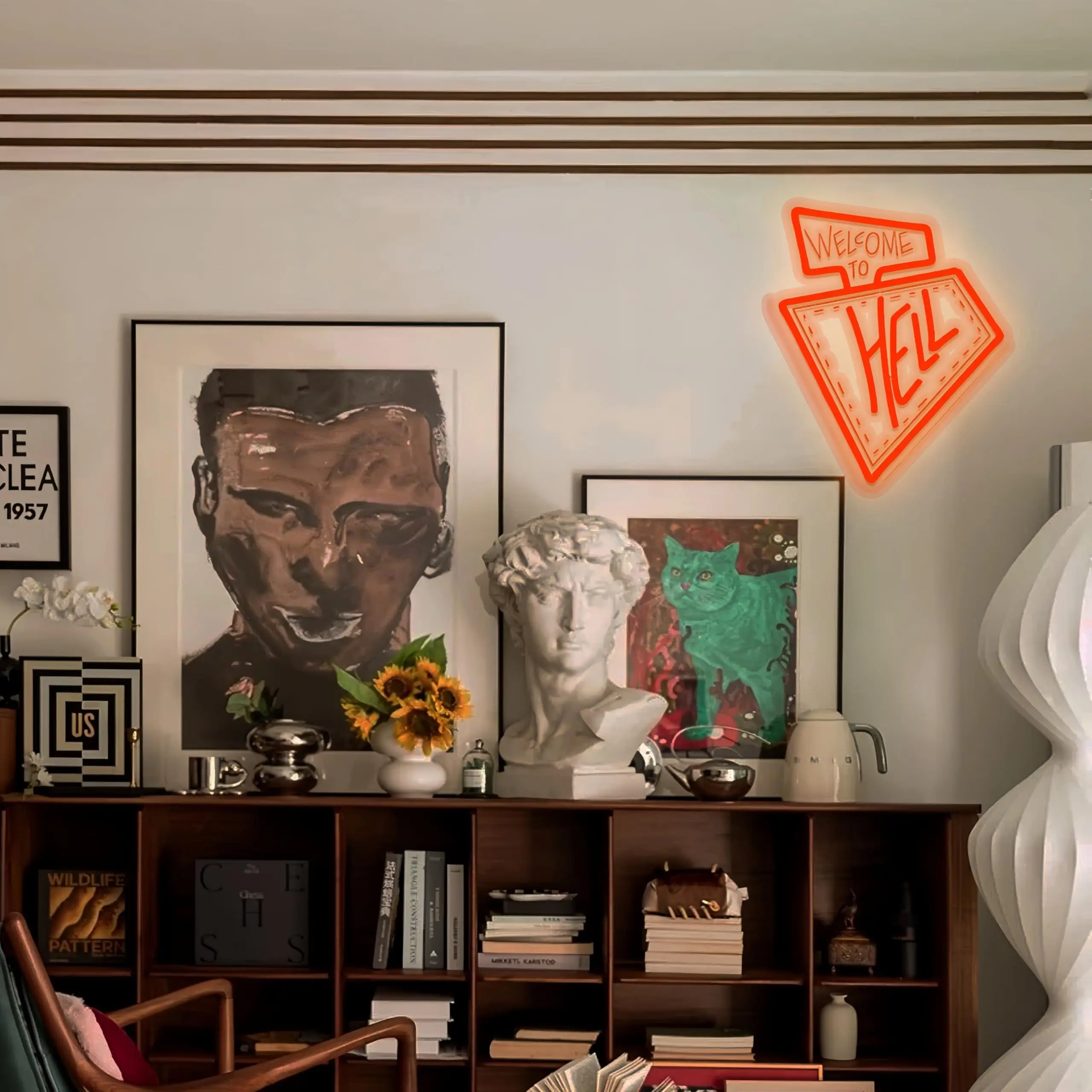 WELCOME TO HELL LED neon, USB powered dimmable LED neon, suitable for game rooms, men's cave, party wall decoration