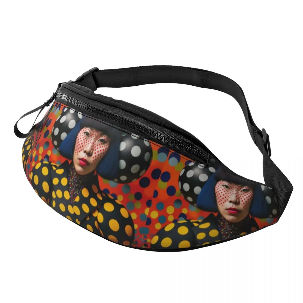 Yayoi Kusama Arte Abstrata Fanny Pack para Homens e Mulheres, Bolsa Cintura Crossbody para Camping, Bicicleta, Bolsa de Dinheiro para Telefone, Legal