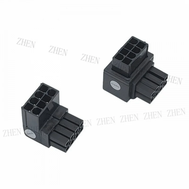 Y Y ATX Motherboard CPU 8Pin Male To 8Pin Female 90 Degree Power Adapter Connector