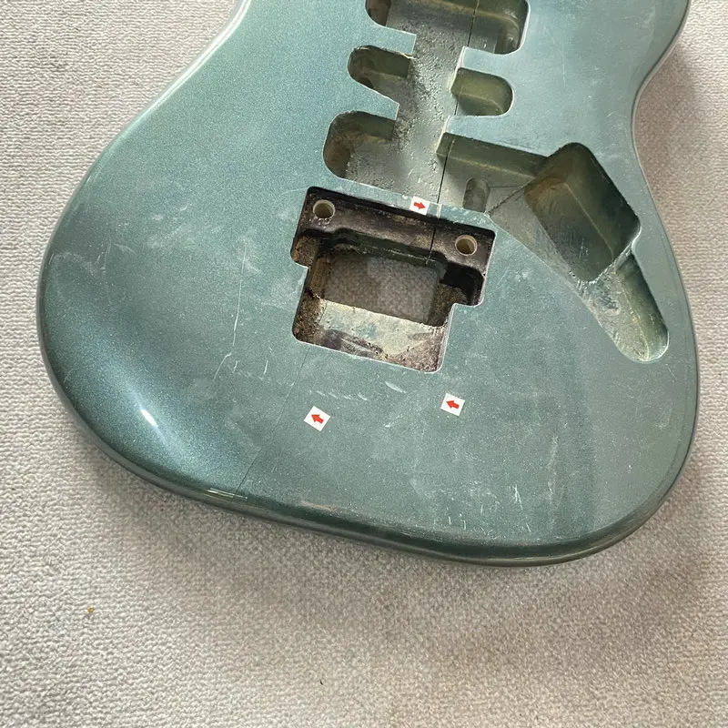 HB138 Wood Cracks and Paints Damages Floyd Rose Electric Guitar Body Unfinished Version HSH Pickups DIY Replace Guitar Parts