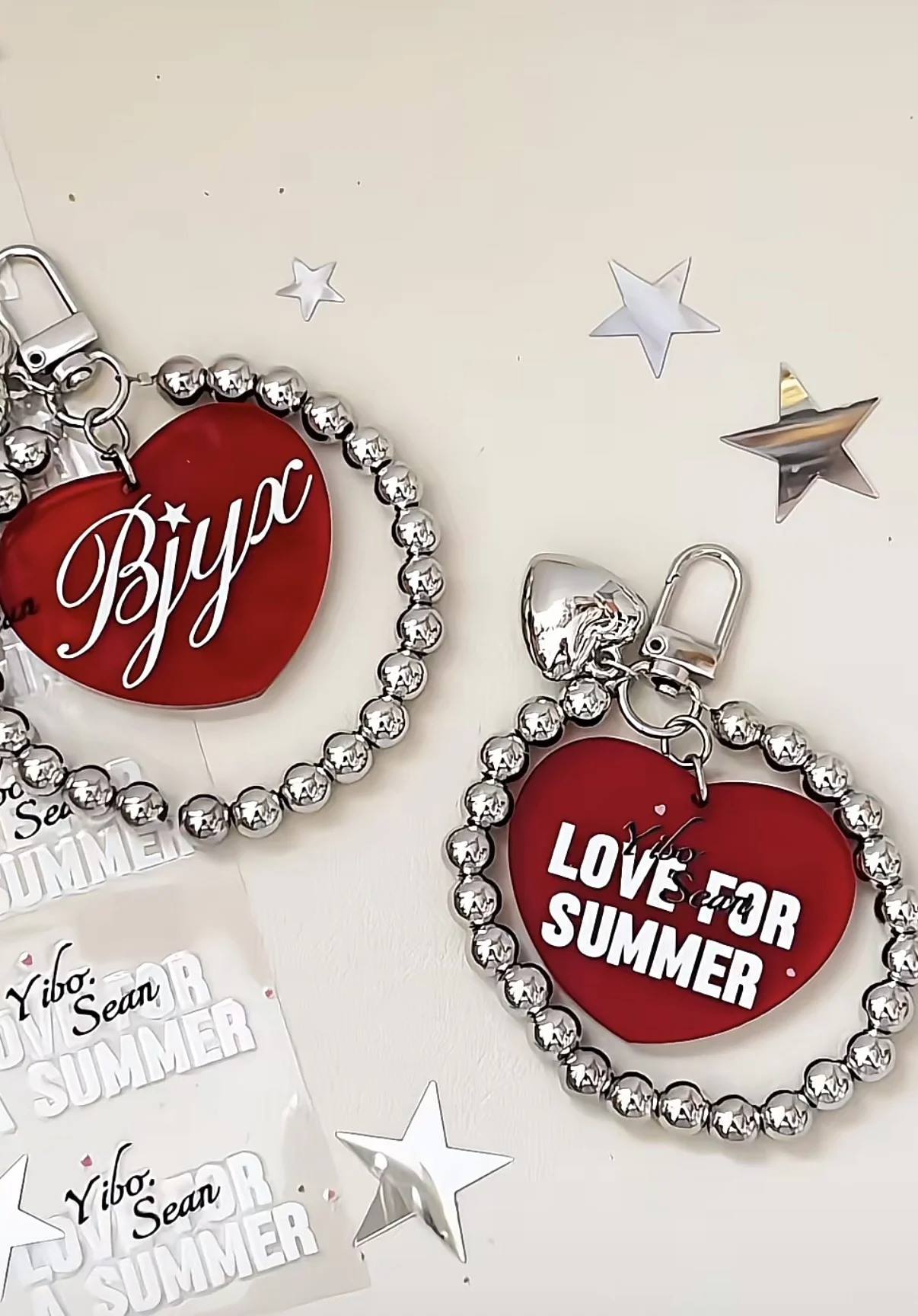 1 Piece Kawaii Heart-Shaped Acrylic Bag Pendant, Personalized Fashion Accessory, Keychain, Phone Charm