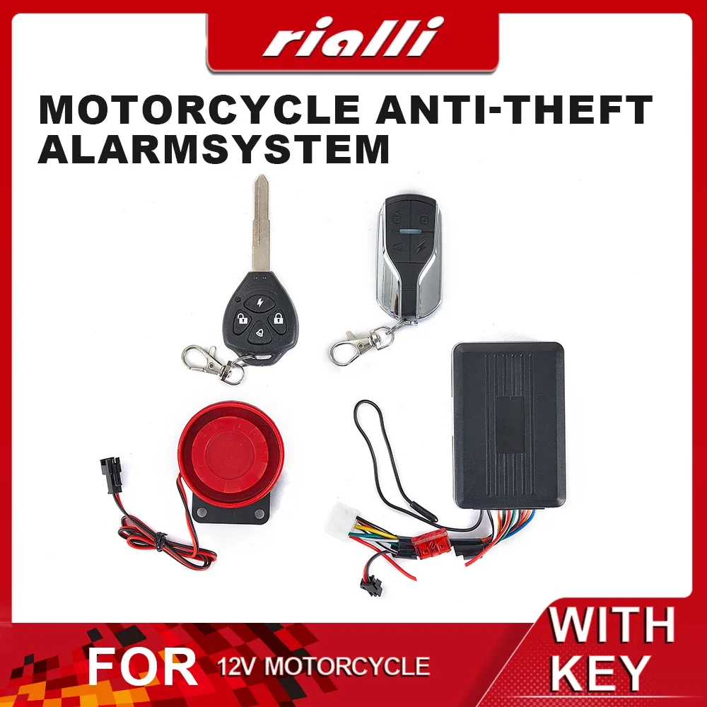 Motorcycle Anti-Theft Alarm System Wireless Remote Engine Starter Stop With Remote Controller Key Module Horn For 12V Motorcycle