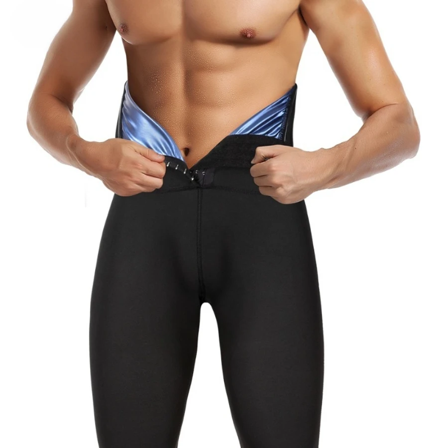 

Men Body Shaper Thermo Sauna Pants Sweat Waist Trainer Leggings Slimming Weight Loss Workout Gym Compression Shorts Shapewear