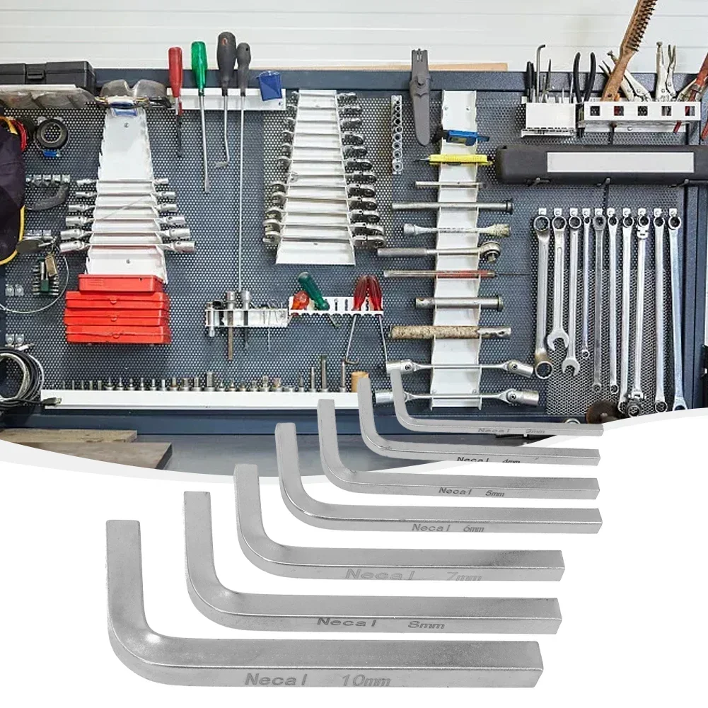 

7pcs L Shape Square Wrench Head 4 Point Screw Nuts Spanner Set 3-10mm Screwdriver Metric Hand Repair Mechanical Workshop Tools