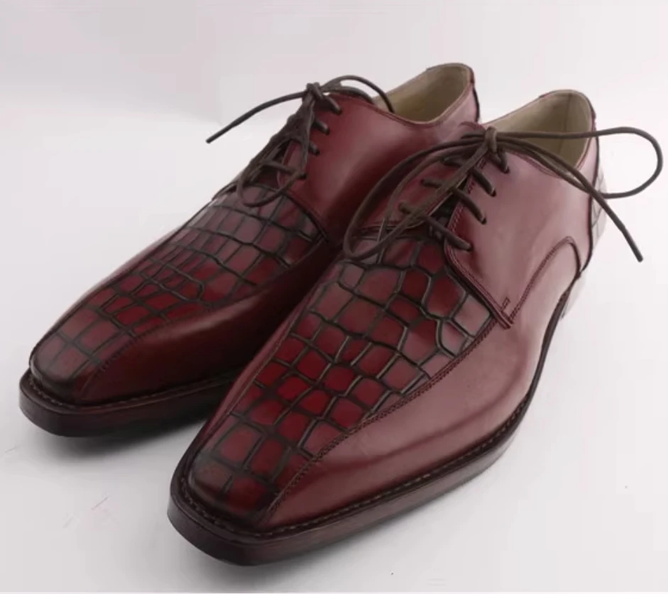 sipriks handmade men's genuine leather shoes good quality goodyear welted shoes