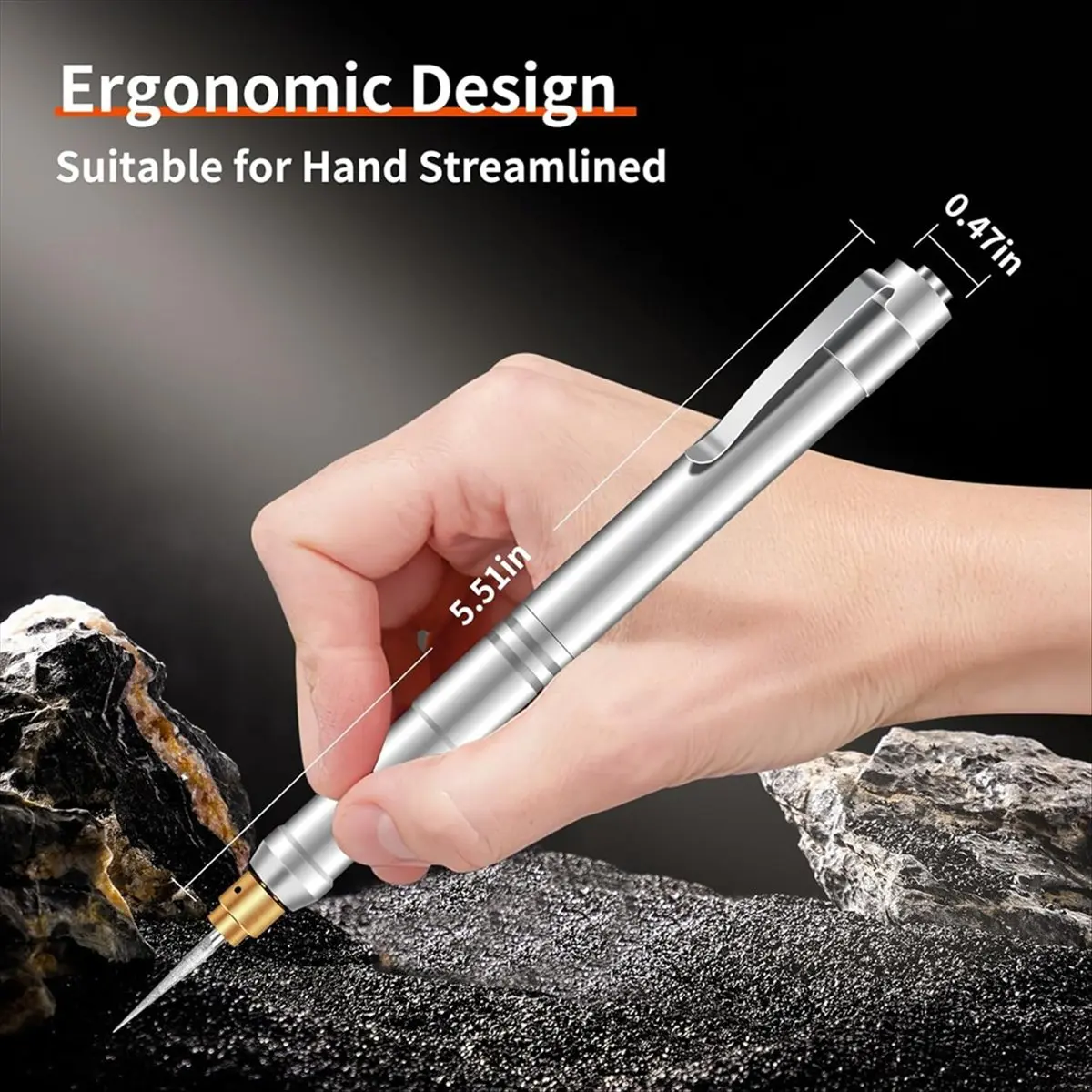 مجموعة أقلام نقش كهربائية صغيرة، أدوات دوارة لاسلكية قابلة للشحن عبر USB، 37000 PRM وضجيج منخفض، للمجوهرات الحجرية الخشبية-A51M #5