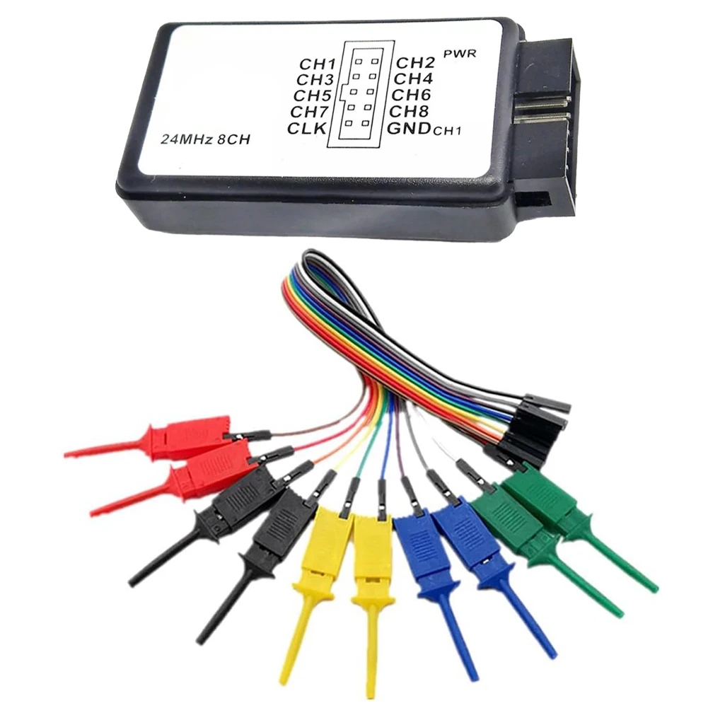 High Speed USB Logic Analyzer with 24M Samples 8 Channels for ARM and FPGA Development Automatic Protocol Recognition