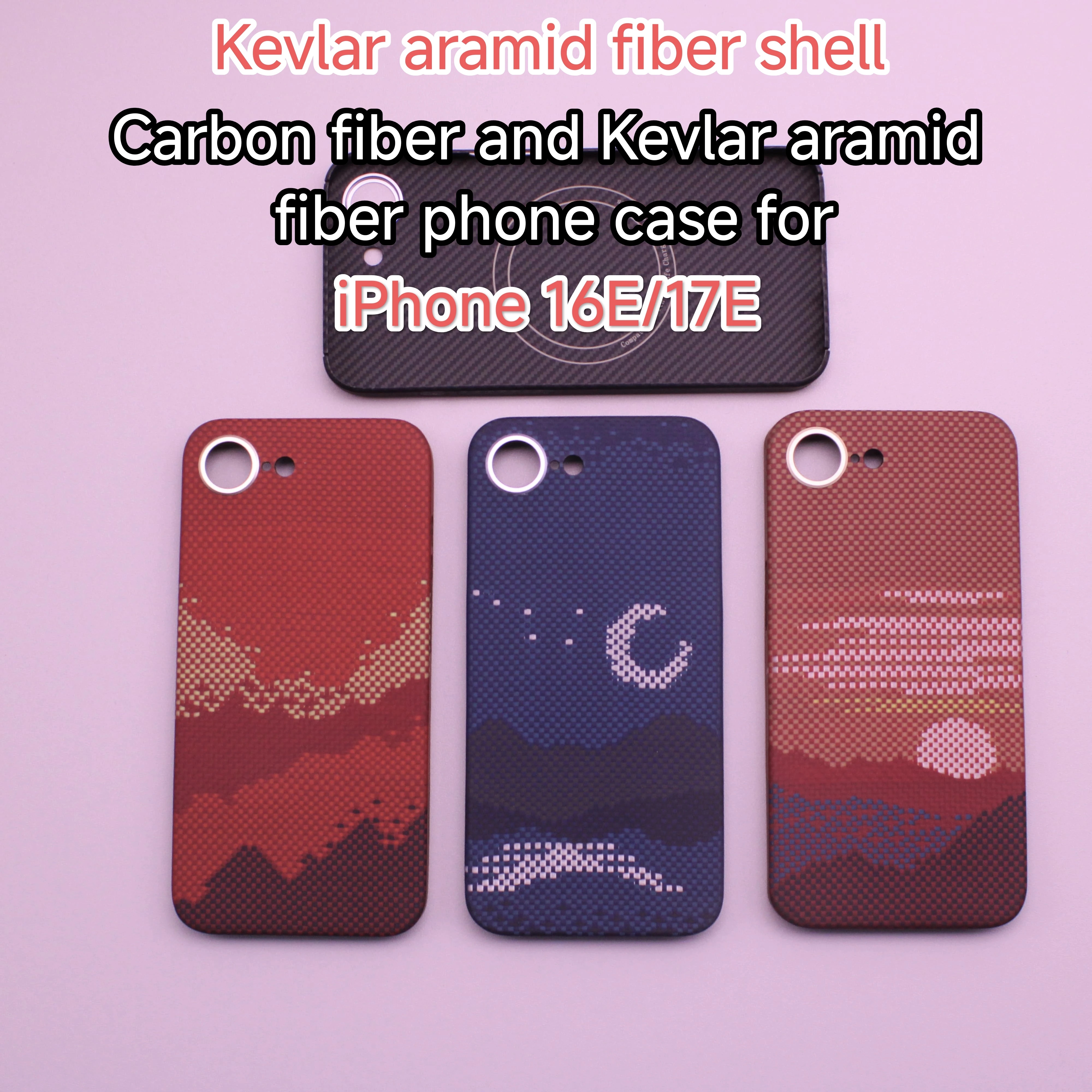 KEVLAR Carbon Fiber Case for iPhone 16E 17E Slim Magsafe Compatible Paper Thin Protective Cover