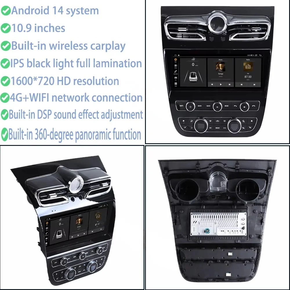 10.9 بوصة 2025 ترقية جديدة أندرويد لـ Bentley Bentayga 2016-2019 مشغل وسائط متعددة لاسلكي CarPlay رئيس وحدة راديو