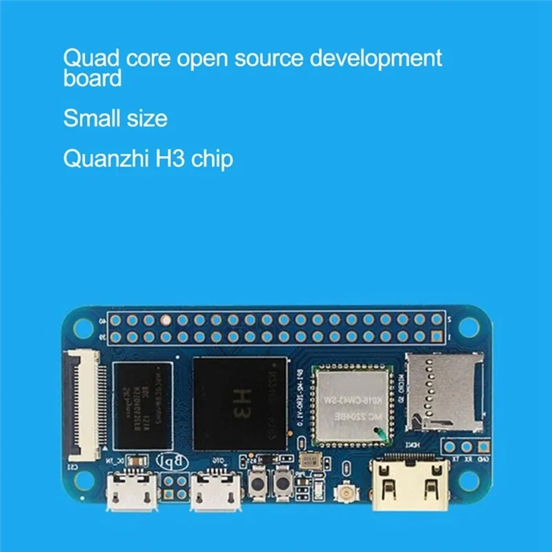 For Banana Pi -M2 Zero Allwinner H3 4-Core 512MB DDR3 RAM Open Source PC Development Board+Acrylic Case+Heat Sink Kit