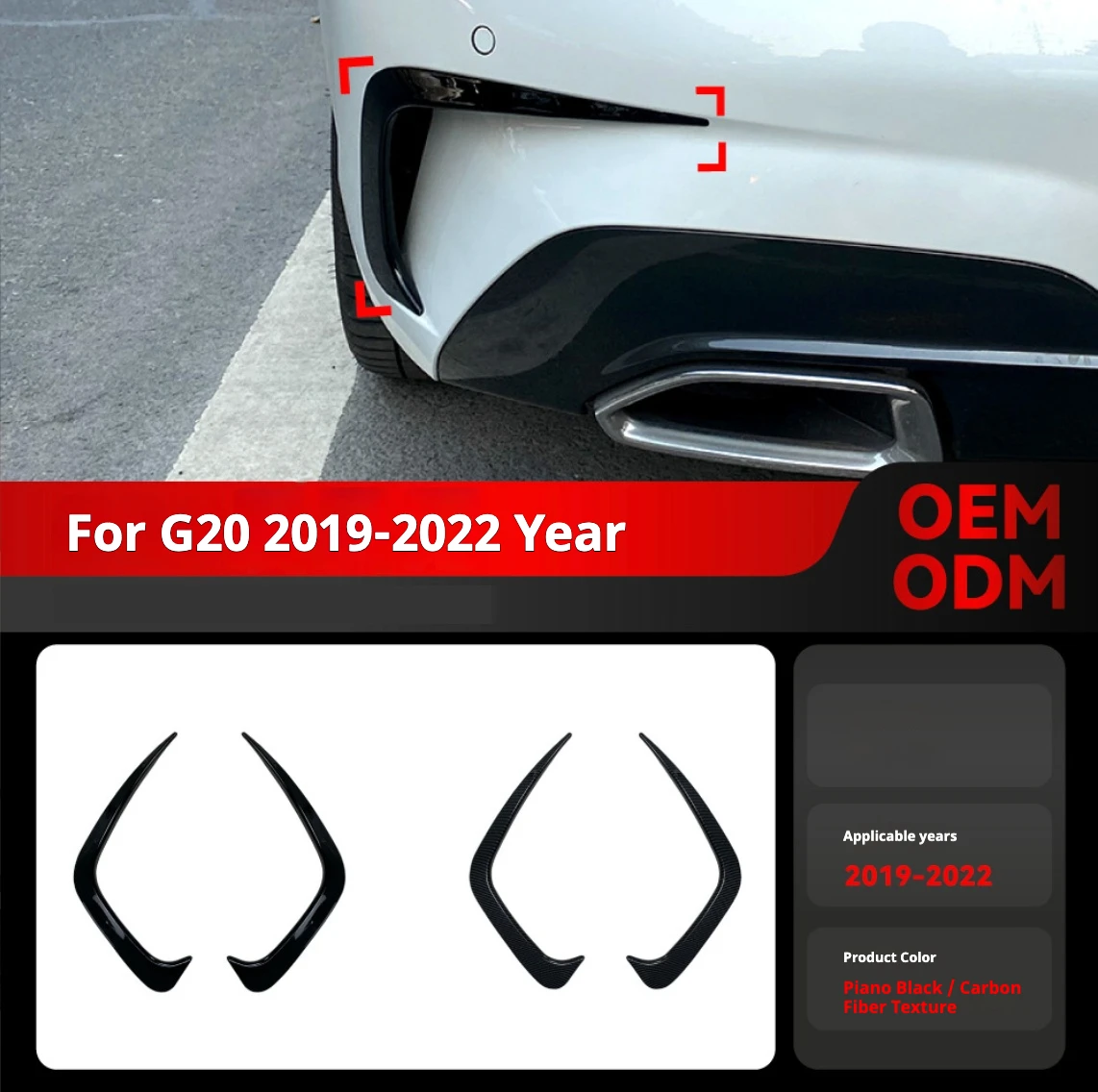 

For G20 2019-2022 BMW 3 Series G20 318i 320i 330i Rear Wind Deflector Car Decal Car Modification