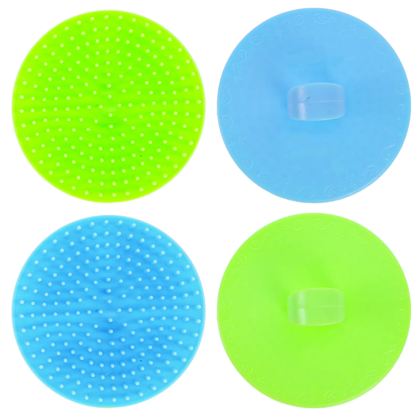 4pcs Combs Set Shampoo Brush Scalp Massager Comb For Dandruff Cleaning Hair Washing Tool Wet Dry Hair Use Unisex