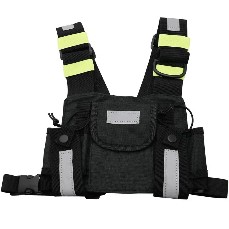 Radio Schulter Holster Zwei Weg Radio Reflektierende Brust Harness Halter Tasche Weste Rig Walkie Talkies Front Pack Beutel Fall