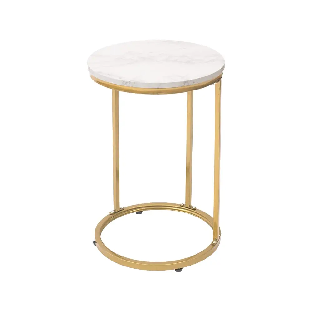 

Accent Marble Sofa Laptop C Shaped Side Table For Living Room Bedroom Balcony Family And Office