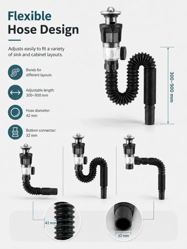 Bathroom Sink Drain Kit Image 5