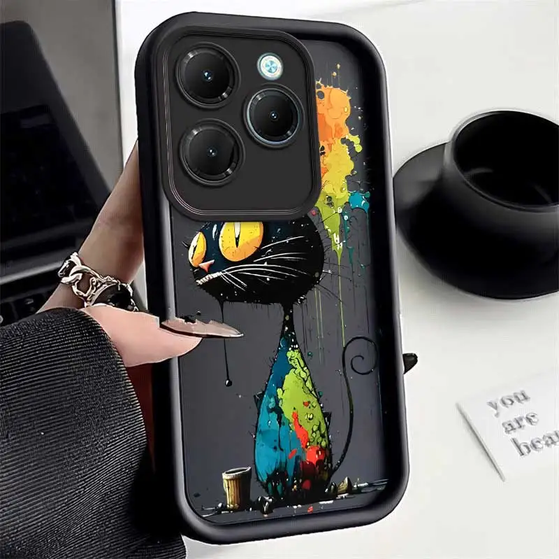 Hot40 Graffiti Animals Sky Eye Ladder Phone Case For Infinix Hot 30 20 Tecno Camon 30 20 19 16 15 Pova 4 Pop 5 6 Cover