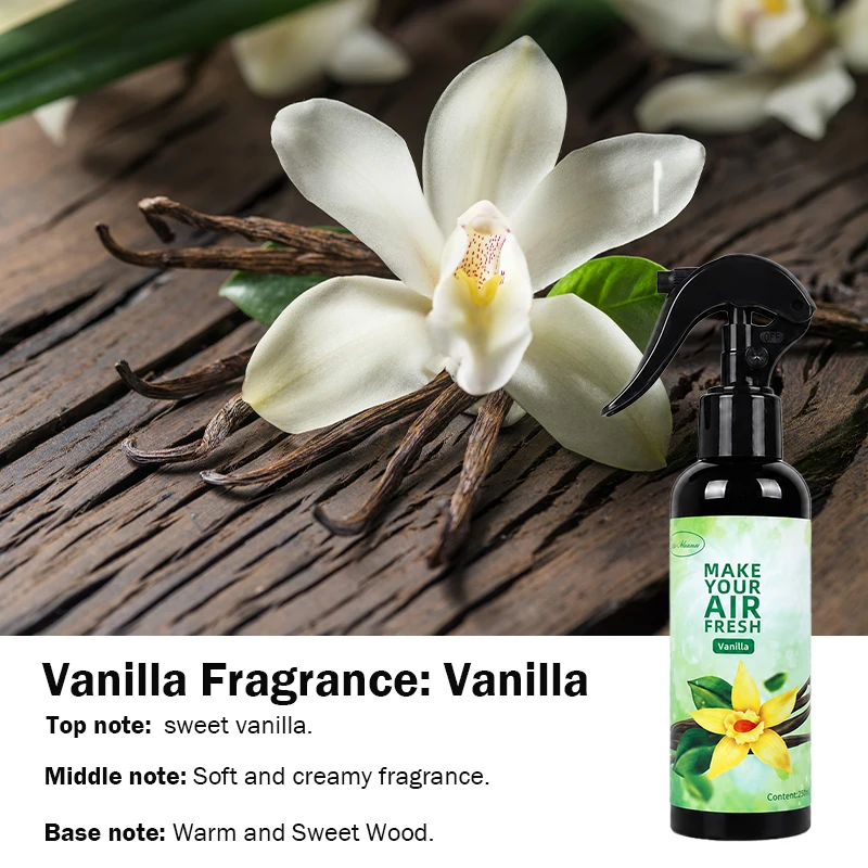 1pcs Vanilla Premium Car Air Freshener, 150ml Fragrance Spray for Cars, Homes, Clothes and Bathrooms, Long-Lasting Pleasant Scent, Romantic Atmosphere, Ideal for Wardrobes, Pet Rooms, Lockers, Shoe Cabinets, Offices, Hotels, Gifts, Weddings/Travel