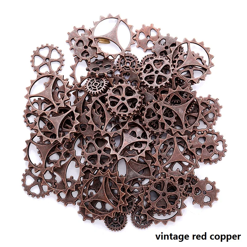 30pcs 10 Color GearsSmall Size 8-15mm Mix Alloy Mechanical Steampunk Cogs & Gears Diy Accessories