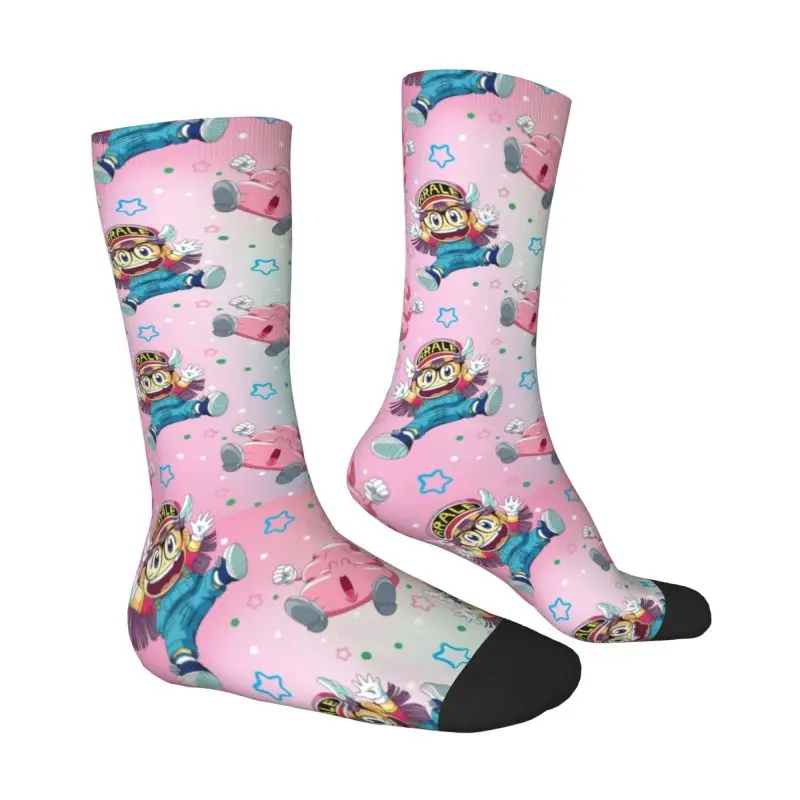 Funny Arale Norimaki And Poo Socks Women Men Warm 3D Printing Dr Slump Anime Football Sports Socks