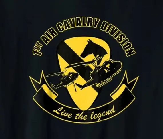 1st Air Cavalry Division T-Shirt. Summer Cotton Short Sleeve O-Neck Mens T Shirt New S-3XL
