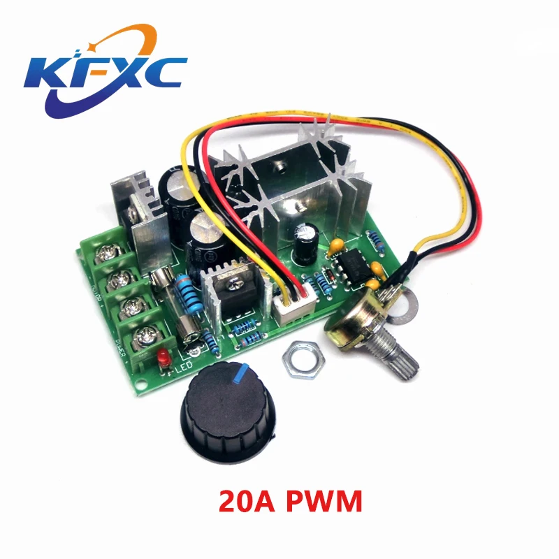 DC10-60V DC motor speed regulator 12V 24V 36V 48V High power drive module PWM Motor speed controller 20A current regulator