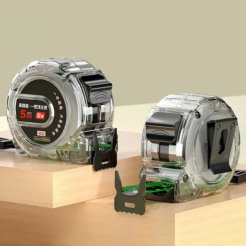 Misuratore di nastro da 5/7, 5/10 metri, scala bifacciale addensata di precisione, strumento di misurazione resistente all'usura, preciso e trasparente