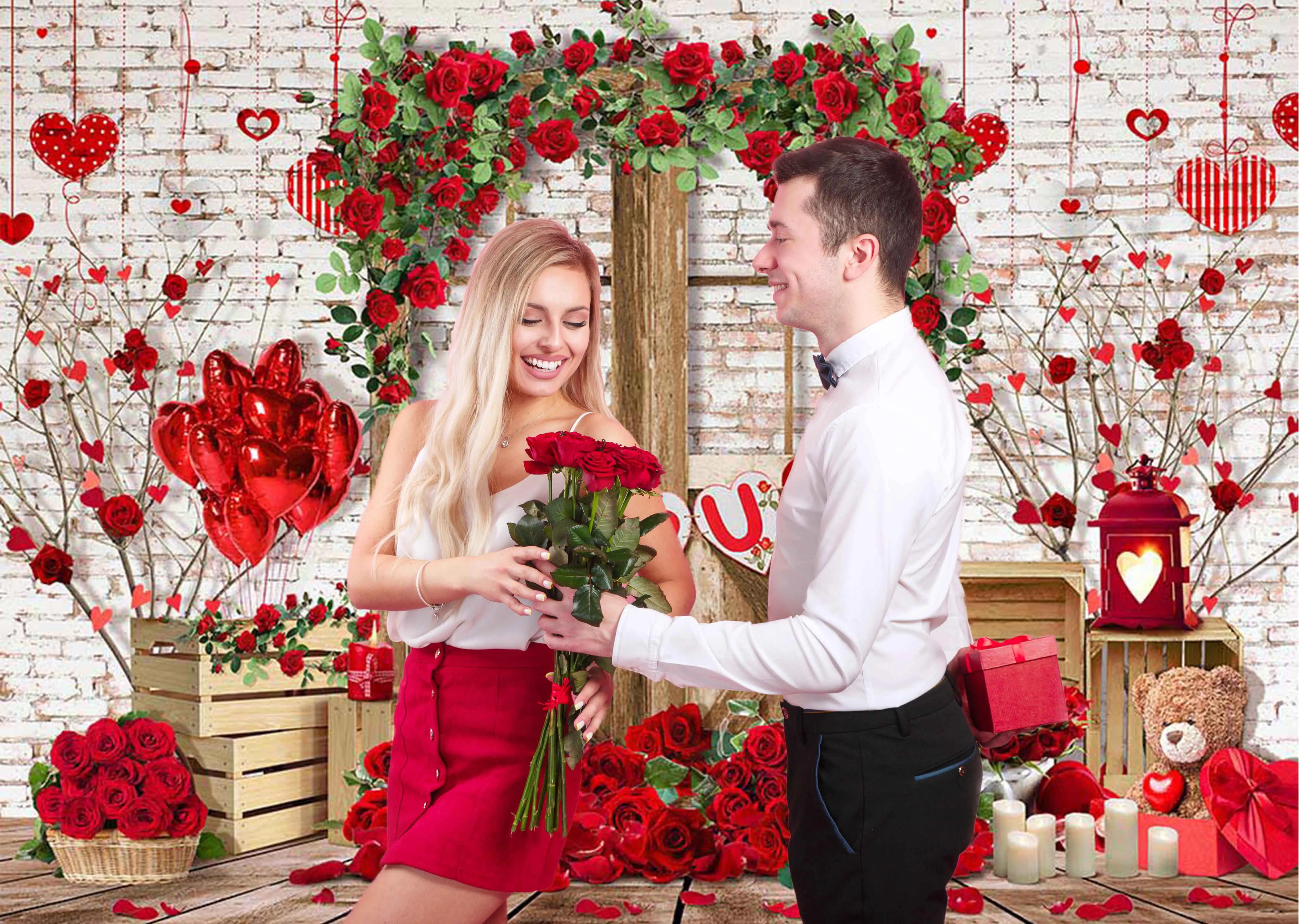 Mocsicka – arrière-plan de photographie pour la saint-valentin du 14 février, accessoires de décoration de mariage, doux rideaux de Studio Photo
