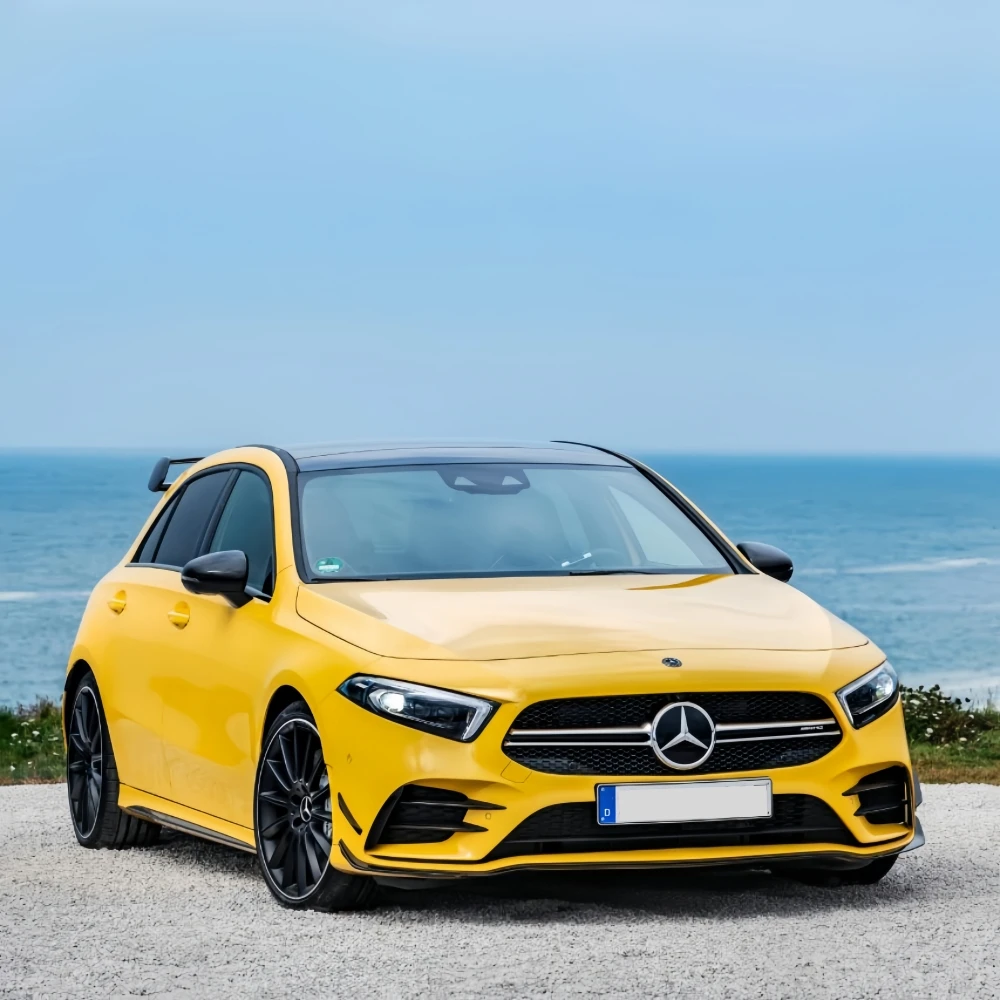 3Pcs Car Front Lower Bumper Lip Splitter Canard Trim For Mercedes-benz A Class V177 W177 A35 A180 A200 A220 A250 AMG 2019-2022