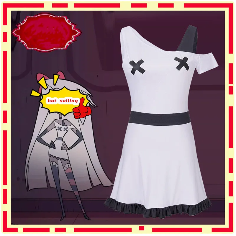 Anime Vaggie Hazbin Cosplay Jurk Kostuum Met Accessoires Duivel Radio Demon Sexy Mannen Vrouwen Carnaval Halloween Volledige Set